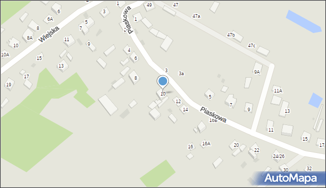 Nasielsk, Piaskowa, 10, mapa Nasielsk