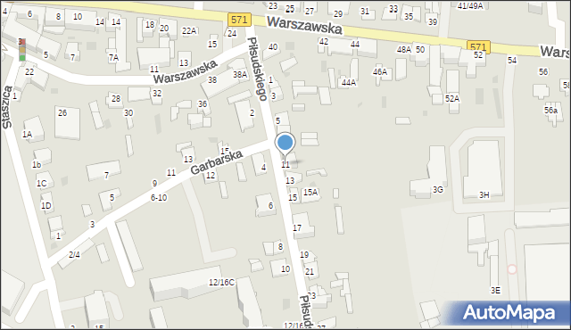 Nasielsk, Piłsudskiego Józefa, marsz., 11, mapa Nasielsk