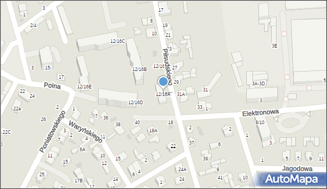 Nasielsk, Piłsudskiego Józefa, marsz., 12/16A, mapa Nasielsk