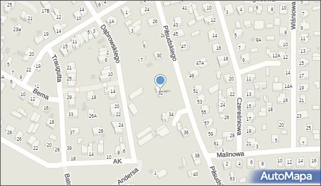 Nasielsk, Piłsudskiego Józefa, marsz., 32, mapa Nasielsk