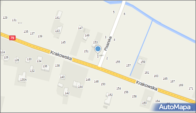 Nawojowa Góra, Pisarska, 1, mapa Nawojowa Góra