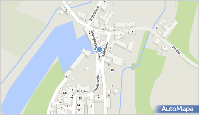 Niemcza, Piastowska, 8, mapa Niemcza
