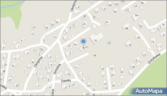 Niepołomice, Piaskowa, 3b, mapa Niepołomice