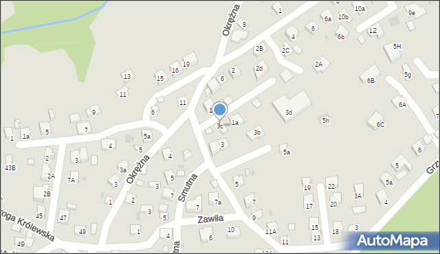 Niepołomice, Piaskowa, 3c, mapa Niepołomice