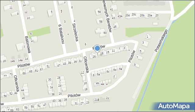 Niepołomice, Pilotów, 23, mapa Niepołomice