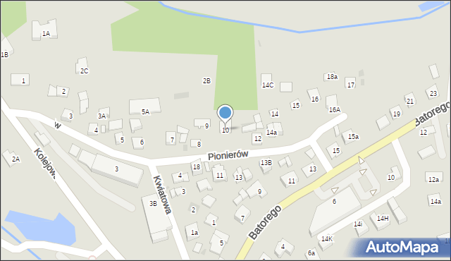 Niepołomice, Pionierów, 10, mapa Niepołomice