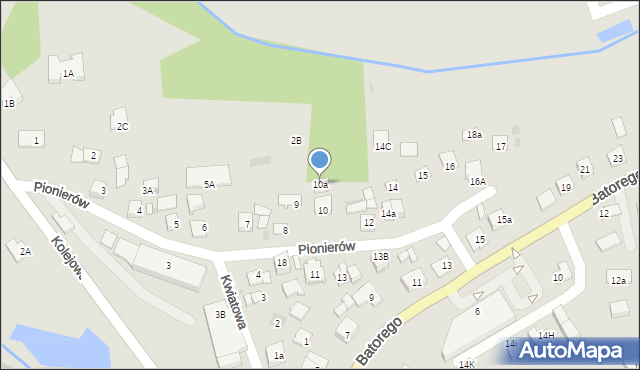 Niepołomice, Pionierów, 10a, mapa Niepołomice