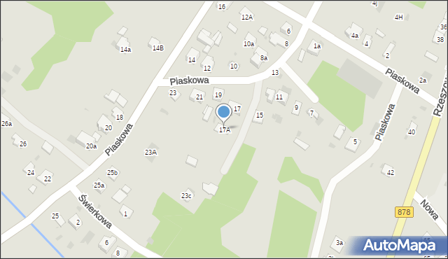 Nisko, Piaskowa, 17A, mapa Nisko