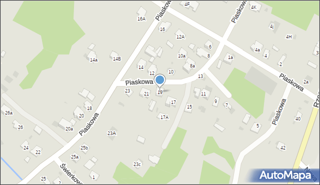 Nisko, Piaskowa, 19, mapa Nisko
