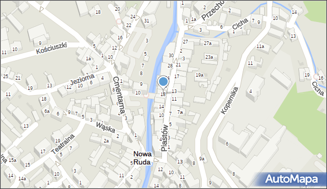 Nowa Ruda, Piastów, 18, mapa Nowa Ruda