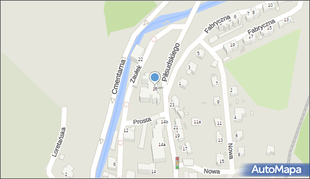 Nowa Ruda, Piłsudskiego Józefa, marsz., 16, mapa Nowa Ruda