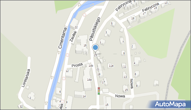 Nowa Ruda, Piłsudskiego Józefa, marsz., 23, mapa Nowa Ruda
