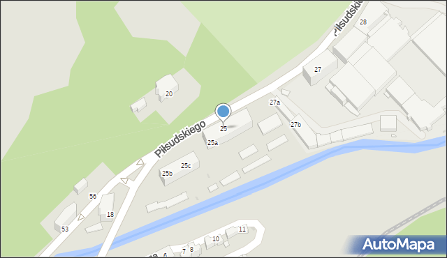 Nowa Ruda, Piłsudskiego Józefa, marsz., 25, mapa Nowa Ruda