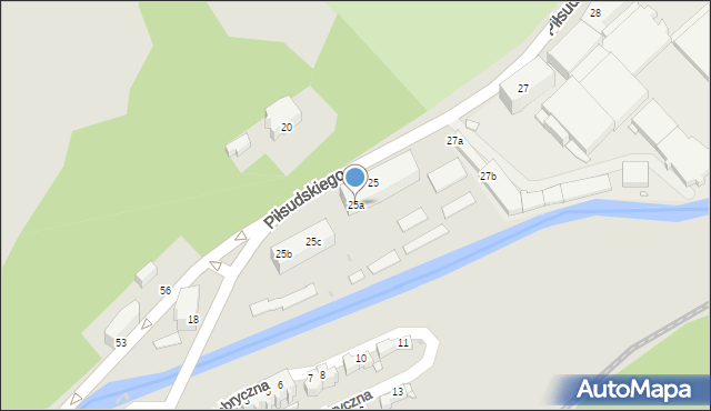Nowa Ruda, Piłsudskiego Józefa, marsz., 25a, mapa Nowa Ruda