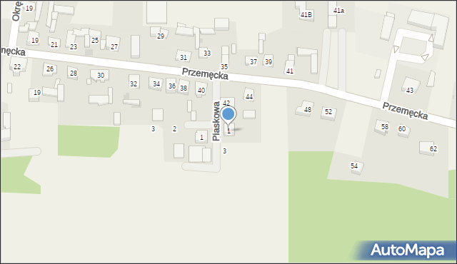 Nowa Wieś, Piaskowa, 1, mapa Nowa Wieś