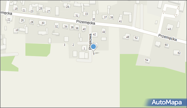 Nowa Wieś, Piaskowa, 3, mapa Nowa Wieś