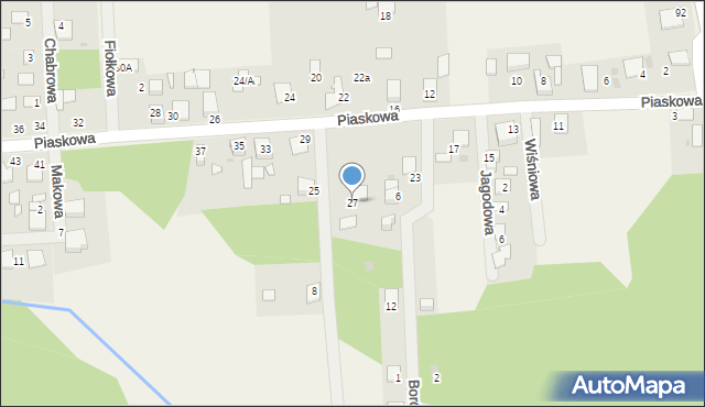 Nowa Wieś Tworoska, Piaskowa, 27, mapa Nowa Wieś Tworoska