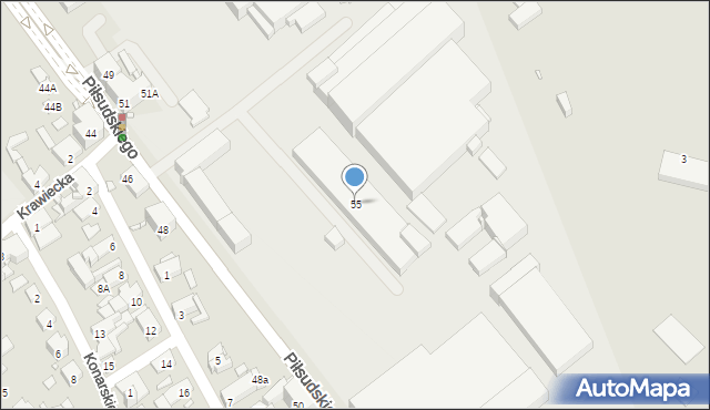 Nysa, Piłsudskiego Józefa, marsz., 55, mapa Nysy