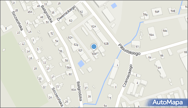 Nysa, Piłsudskiego Józefa, marsz., 62d, mapa Nysy