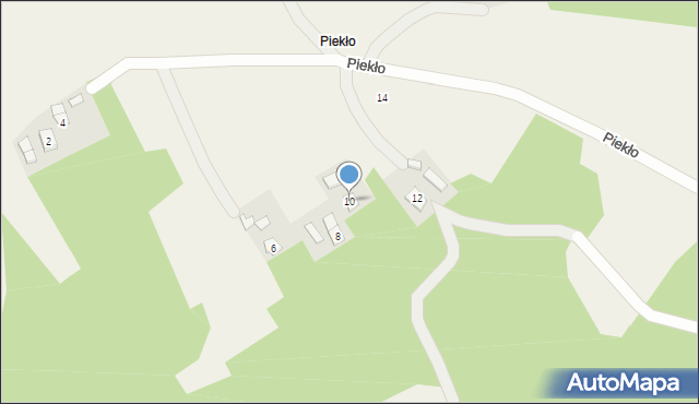 Odrzykoń, Piekło, 10, mapa Odrzykoń