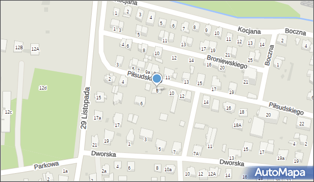 Olkusz, Piłsudskiego Józefa, marsz., 8, mapa Olkusz