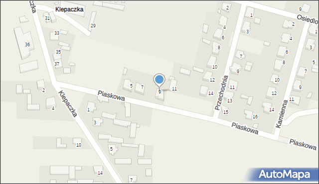 Opatów, Piaskowa, 9, mapa Opatów