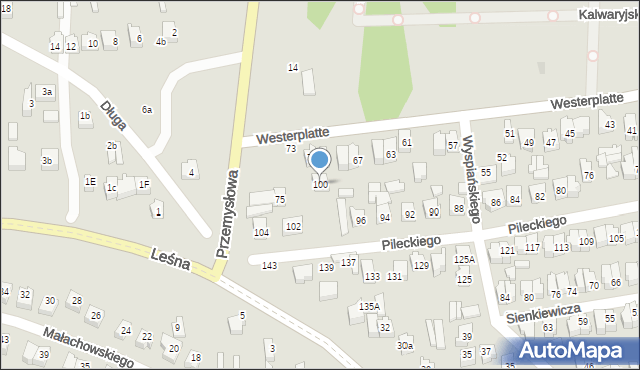 Opoczno, Pileckiego Witolda, rtm., 100, mapa Opoczno