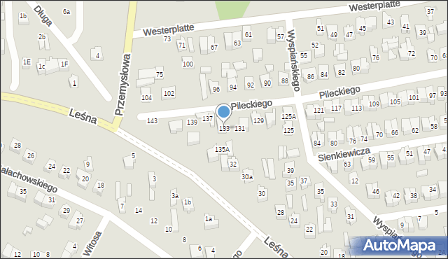 Opoczno, Pileckiego Witolda, rtm., 133, mapa Opoczno