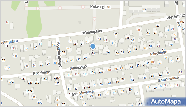 Opoczno, Pileckiego Witolda, rtm., 76, mapa Opoczno