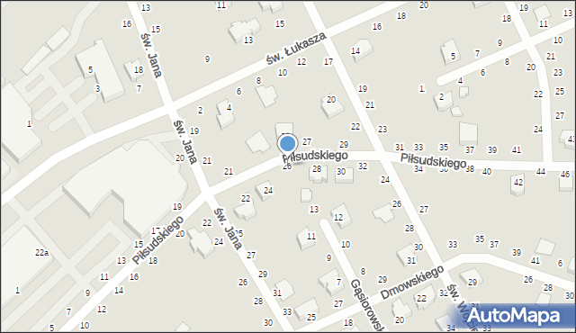 Opoczno, Piłsudskiego Józefa, marsz., 26, mapa Opoczno