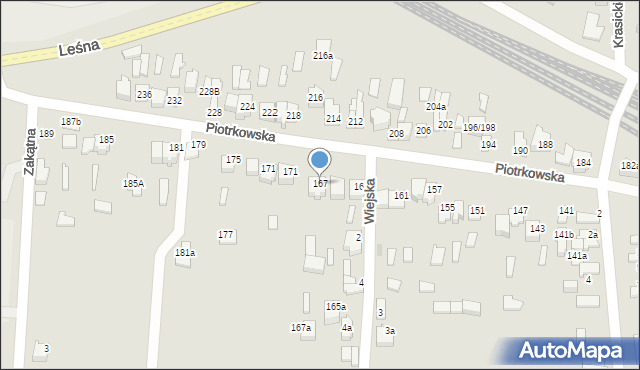 Opoczno, Piotrkowska, 167, mapa Opoczno