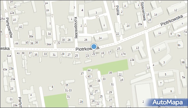 Opoczno, Piotrkowska, 21, mapa Opoczno
