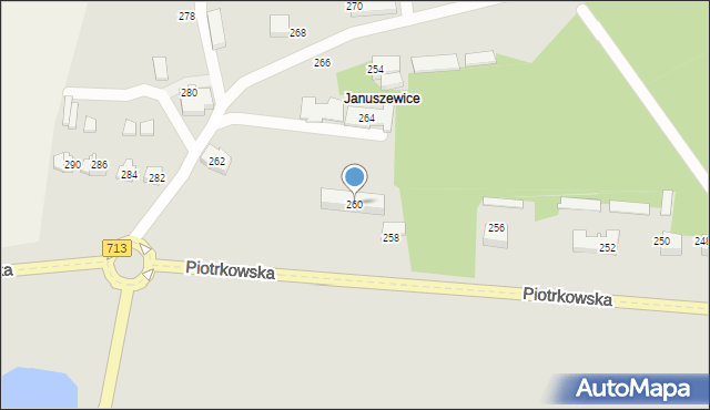 Opoczno, Piotrkowska, 260, mapa Opoczno