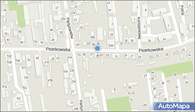 Opoczno, Piotrkowska, 35, mapa Opoczno