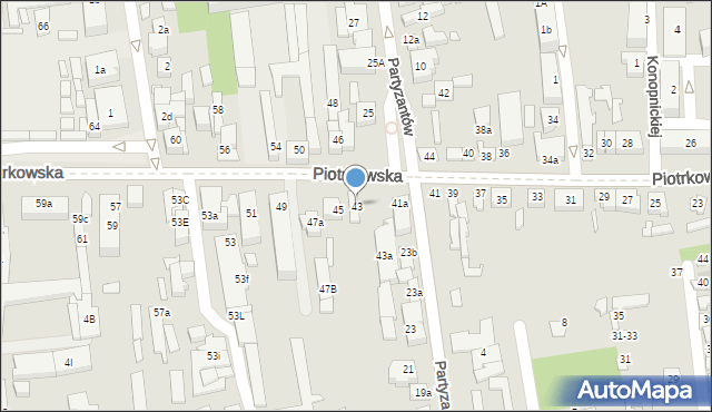 Opoczno, Piotrkowska, 43, mapa Opoczno