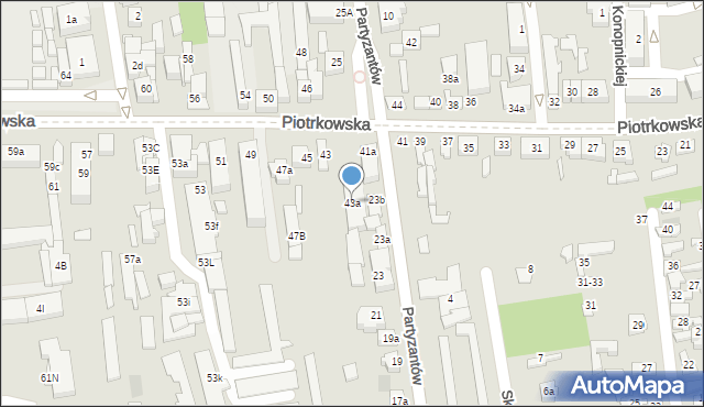 Opoczno, Piotrkowska, 43a, mapa Opoczno