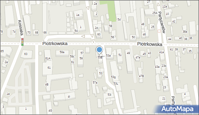 Opoczno, Piotrkowska, 53E, mapa Opoczno