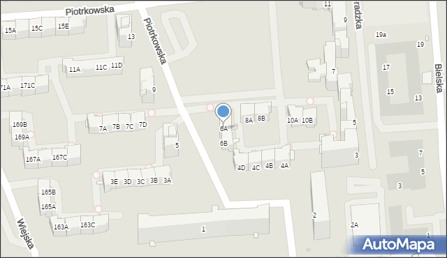 Opole, Piotrkowska, 6A, mapa Opola