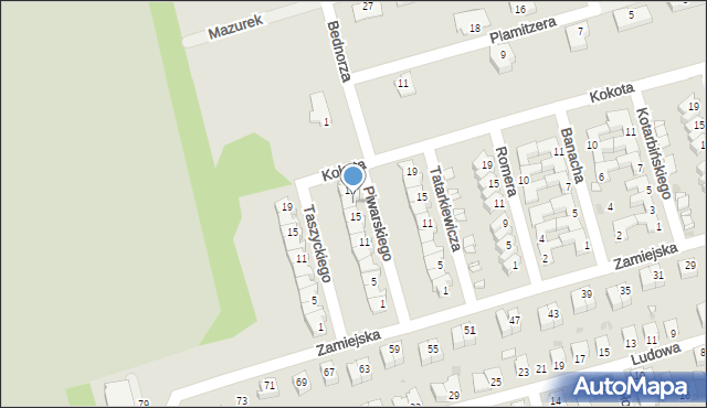 Opole, Piwarskiego Kazimierza, prof., 17, mapa Opola