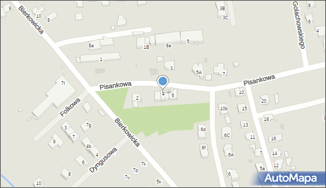 Opole, Pisankowa, 4, mapa Opola