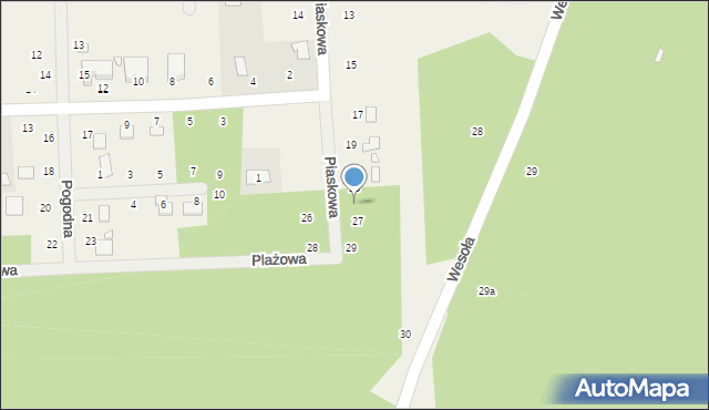 Orchówek, Piaskowa, 25, mapa Orchówek