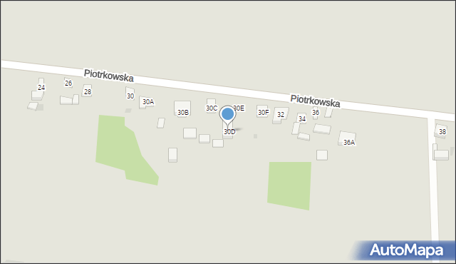 Osjaków, Piotrkowska, 30D, mapa Osjaków