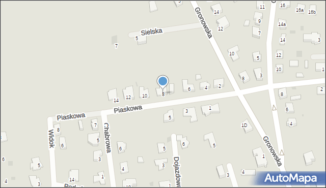 Ośno Lubuskie, Piaskowa, 8, mapa Ośno Lubuskie