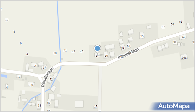 Osolin, Piłsudskiego Józefa, marsz., 47, mapa Osolin
