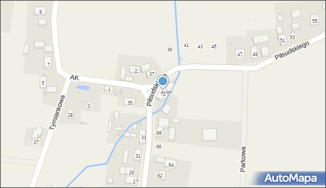 Osolin, Piłsudskiego Józefa, marsz., 72, mapa Osolin