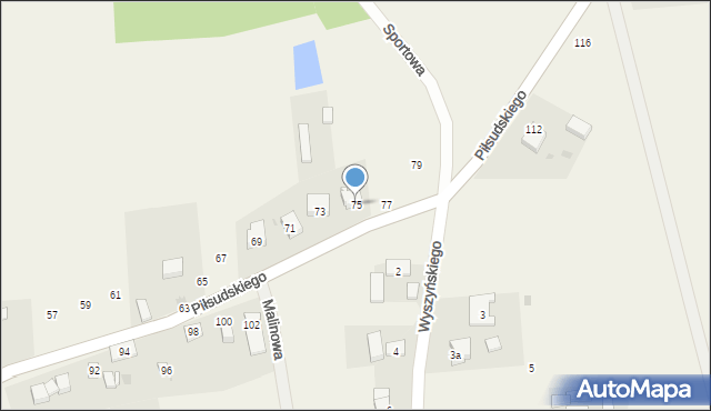 Osolin, Piłsudskiego Józefa, marsz., 75, mapa Osolin