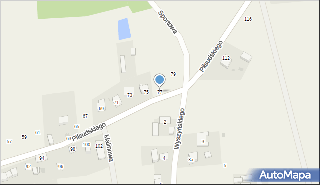 Osolin, Piłsudskiego Józefa, marsz., 77, mapa Osolin