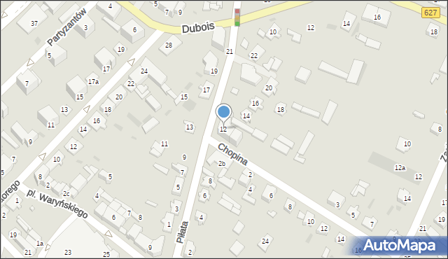 Ostrów Mazowiecka, Piłata Karola, płk., 12, mapa Ostrów Mazowiecka