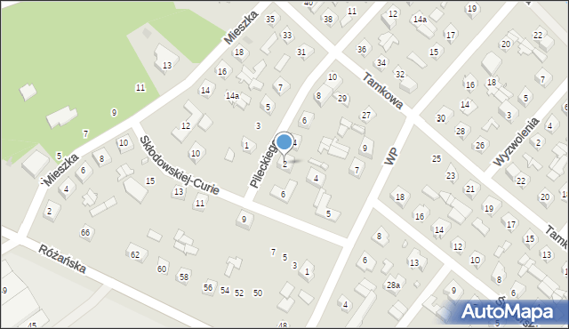 Ostrów Mazowiecka, Pileckiego Witolda, rtm., 2, mapa Ostrów Mazowiecka