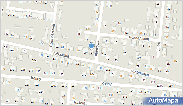 Ostrów Wielkopolski, Piaskowa, 2, mapa Ostrów Wielkopolski